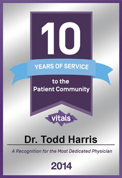 Dr. Todd S. Harris 10 Years of Service